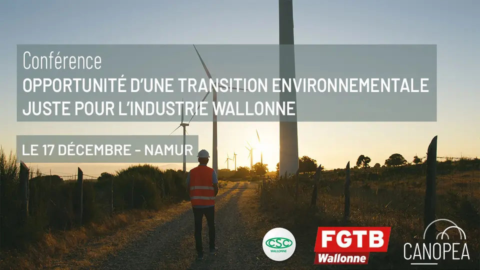 Conférence: Opportunité d’une transition environnementale juste pour l’industrie wallonne