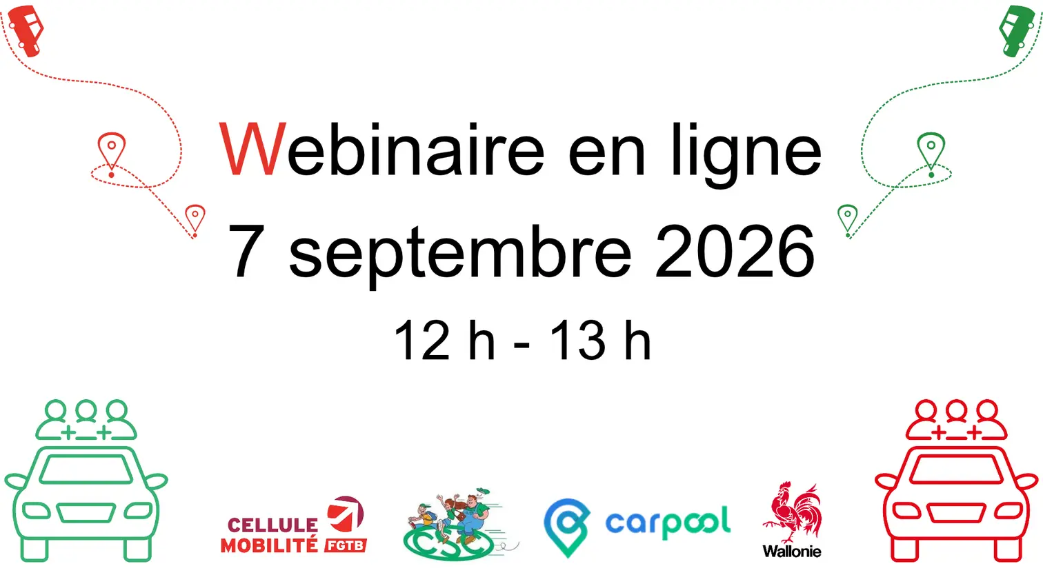 7/09/2026 : Webinaire des Cellules Mobilité du CEPAG et de la FEC, avec la participation de CARPOOL